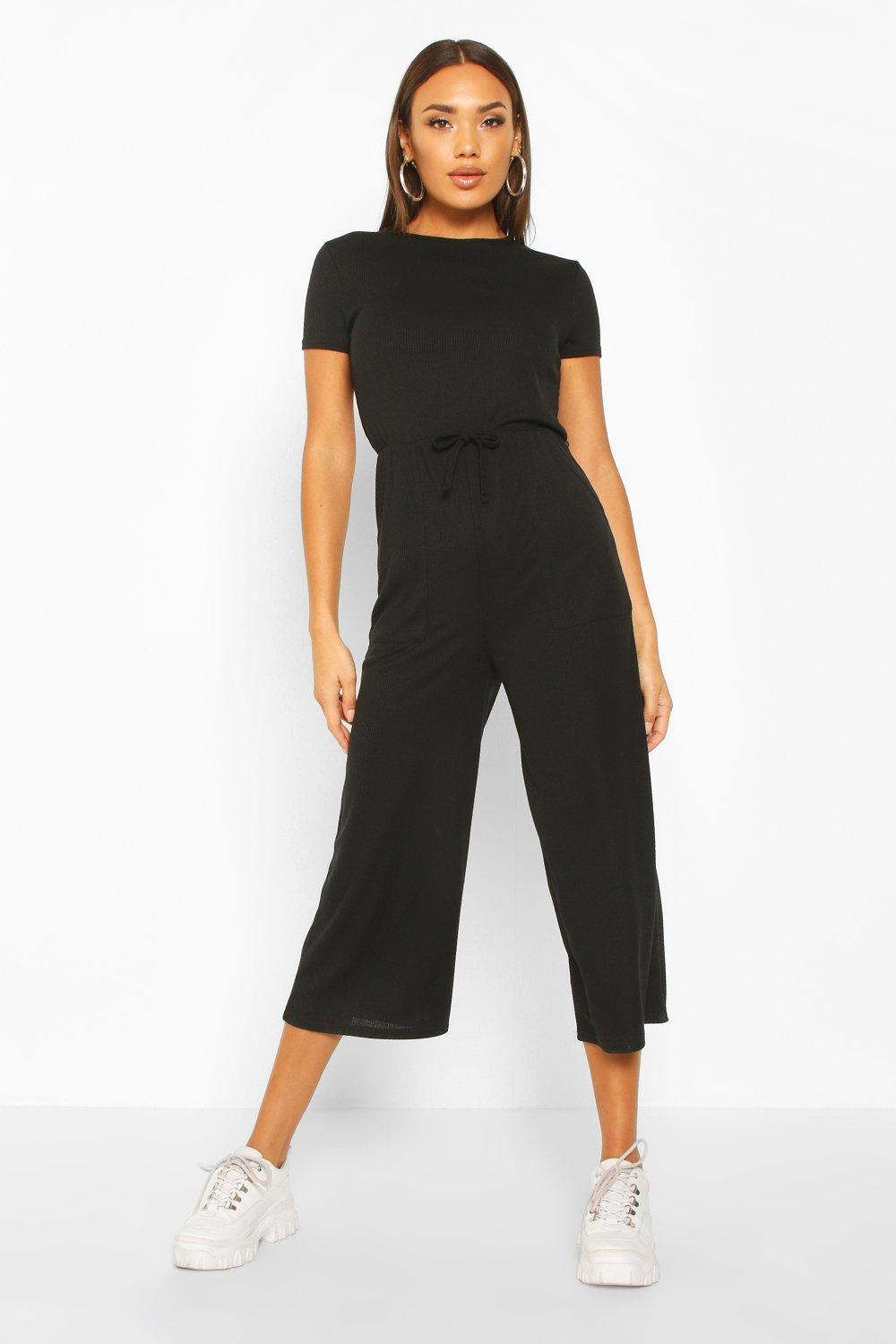 ribbed culotte jumpsuit