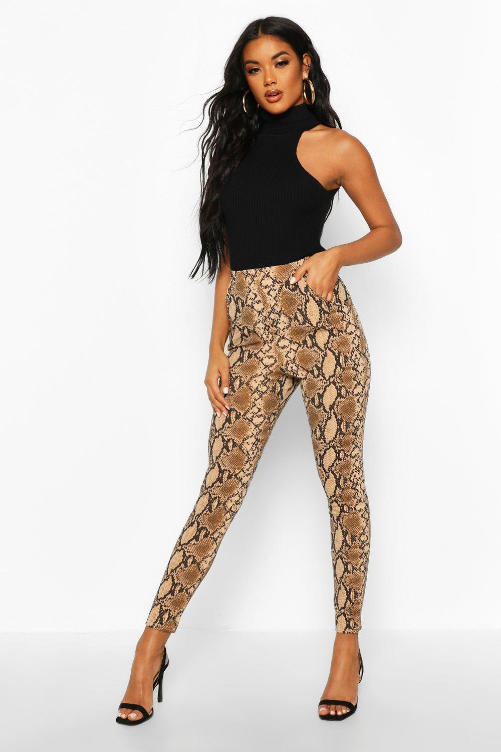 printed skinny trousers