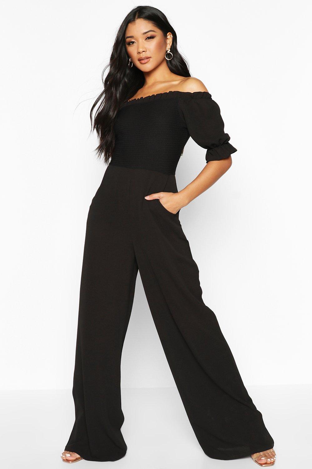 boohoo bardot jumpsuit