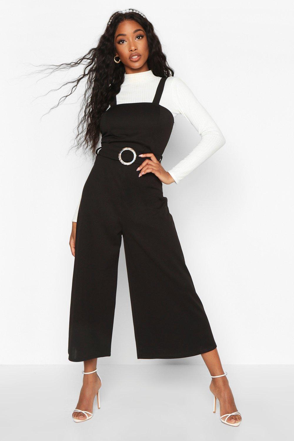 pinafore jumpsuit boohoo