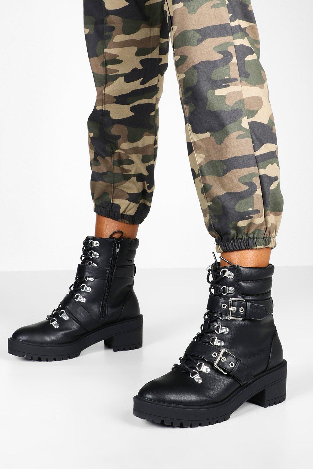 chunky combat boots