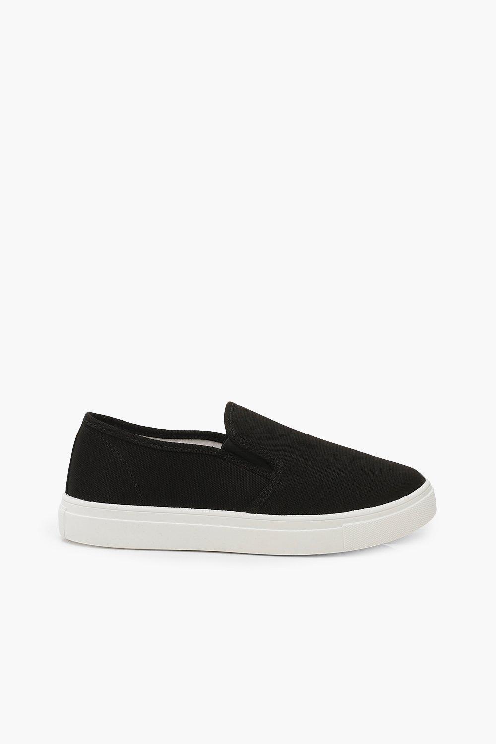 

Базовые кроссовки скейтеры без шнуровки, Black