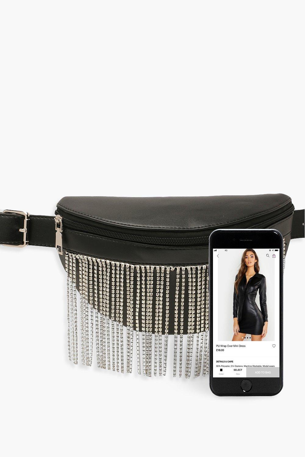 diamante bum bag