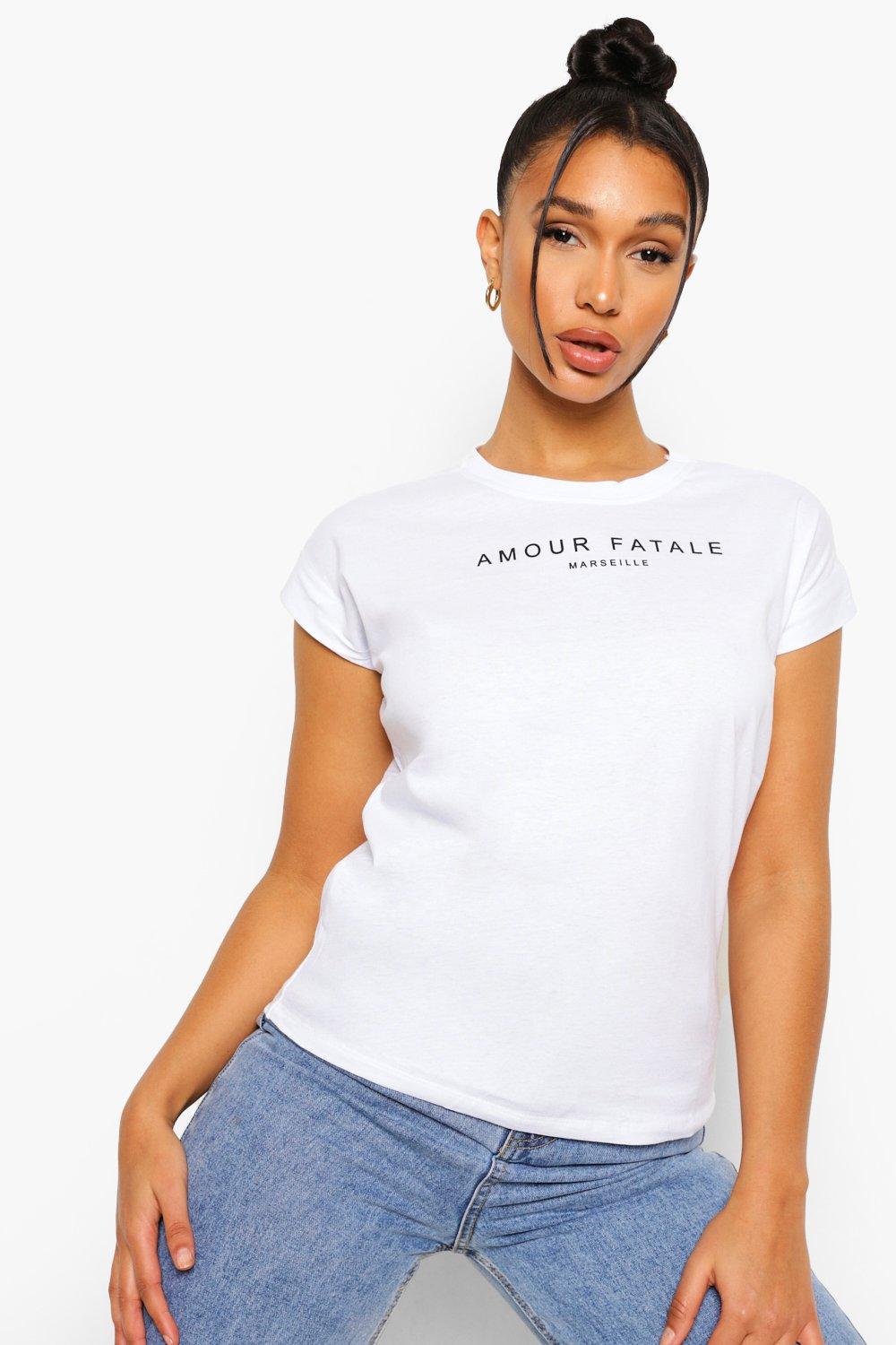 

Футболка со слоганом Amour Fatale, White