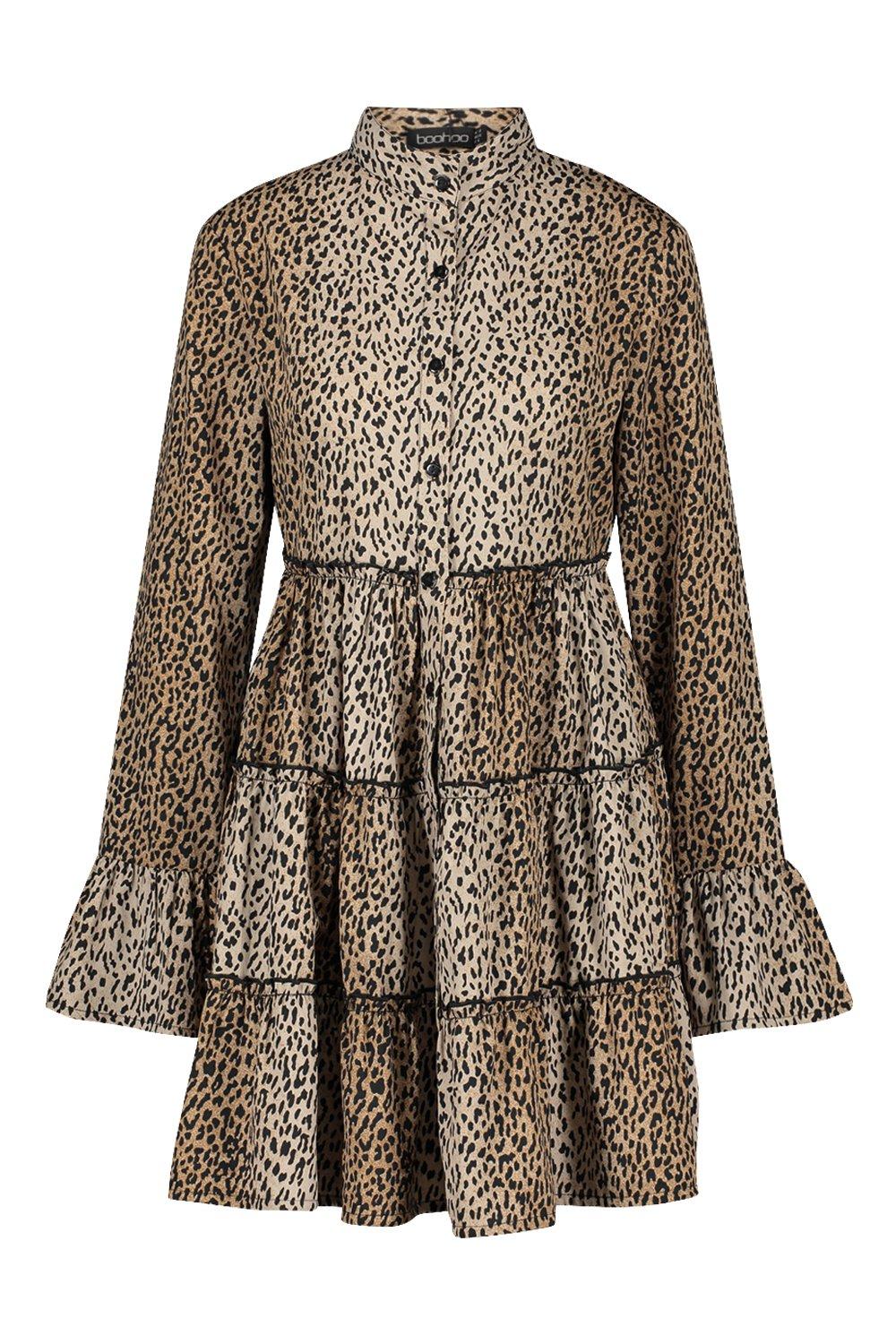 

Свободное платье с леопардовым принтом, Leopard