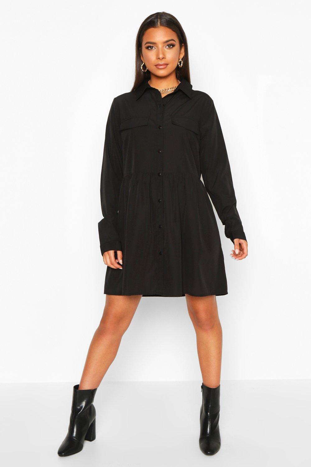 

Практичное свободный платье оверсайз, Black
