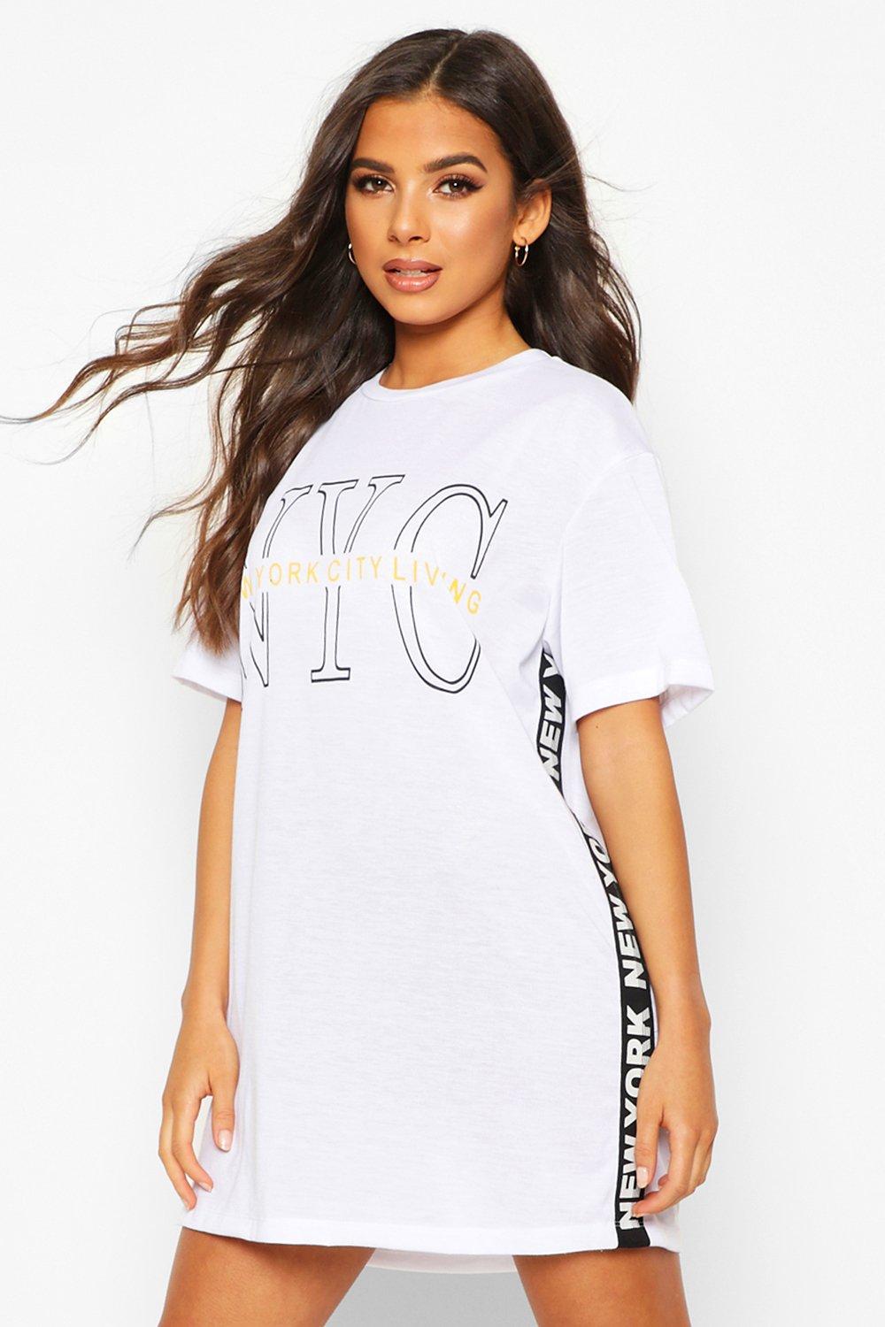 graphic print t shirt dress