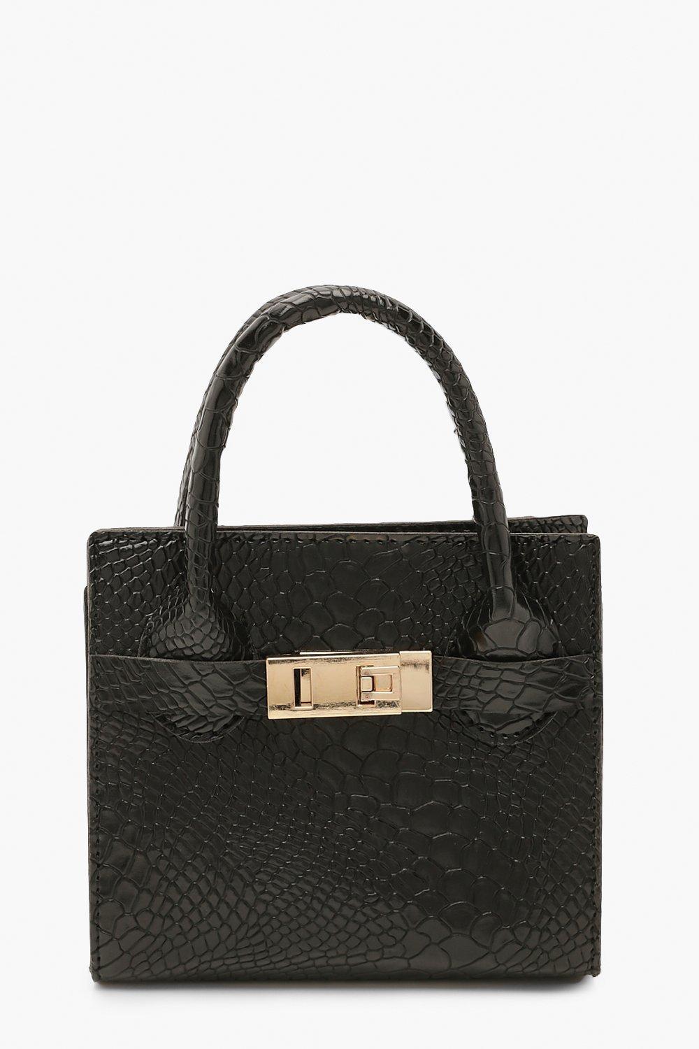 

Мини сумка металлик под змею, Black