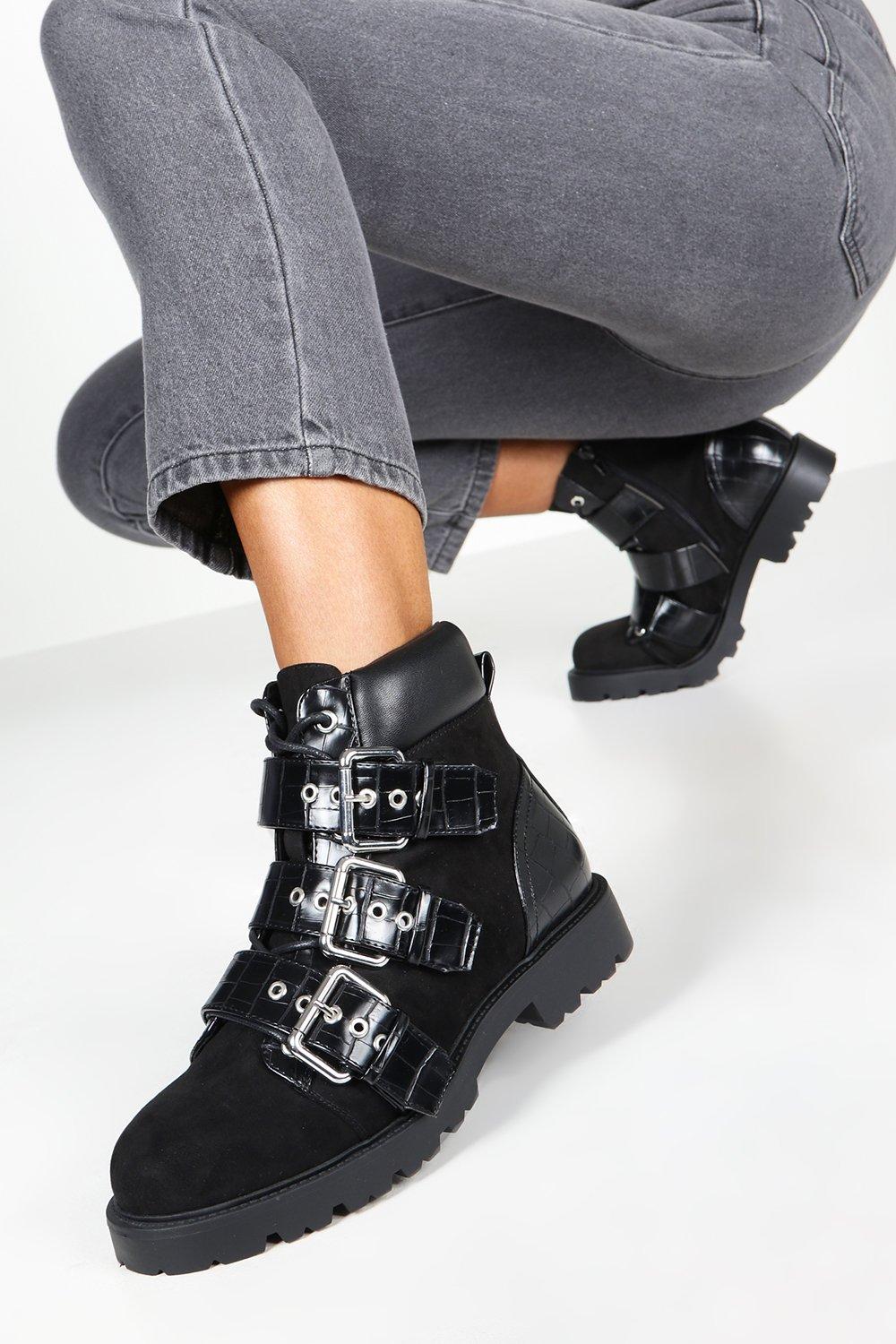 chunky croc boots