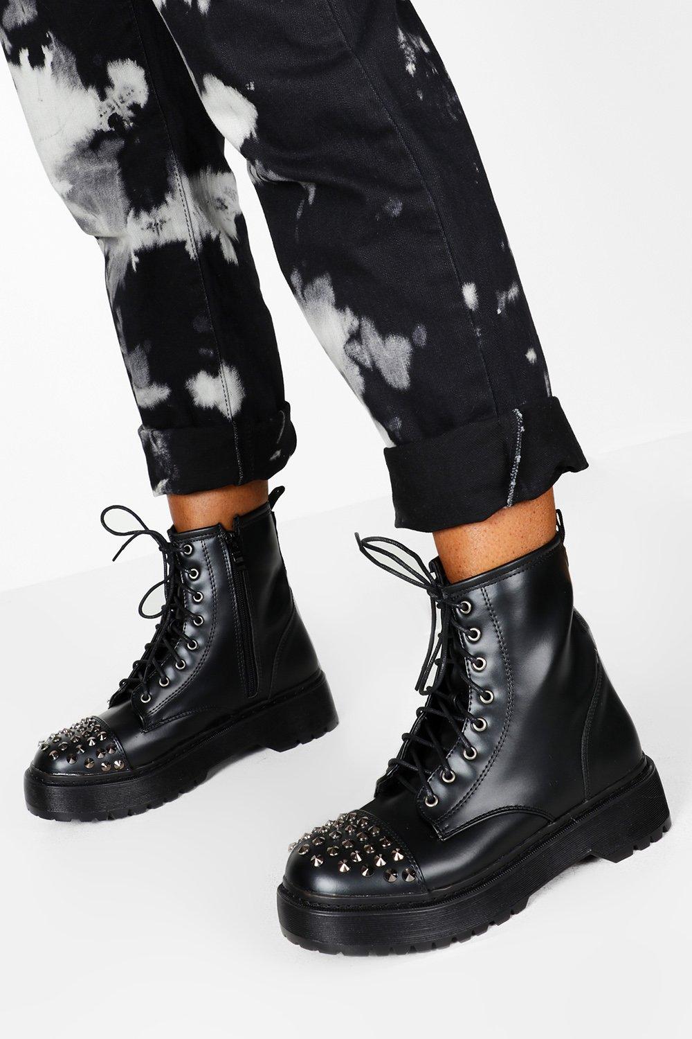 boohoo lace up boots