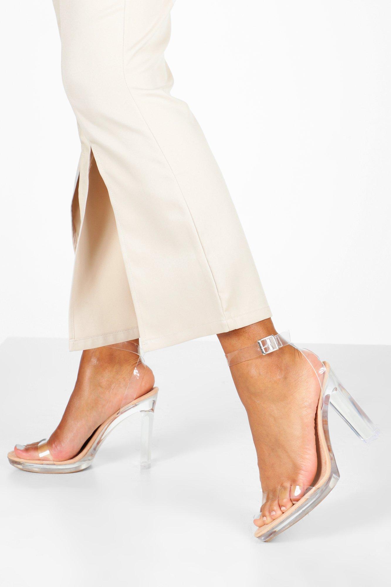 boohoo perspex heels