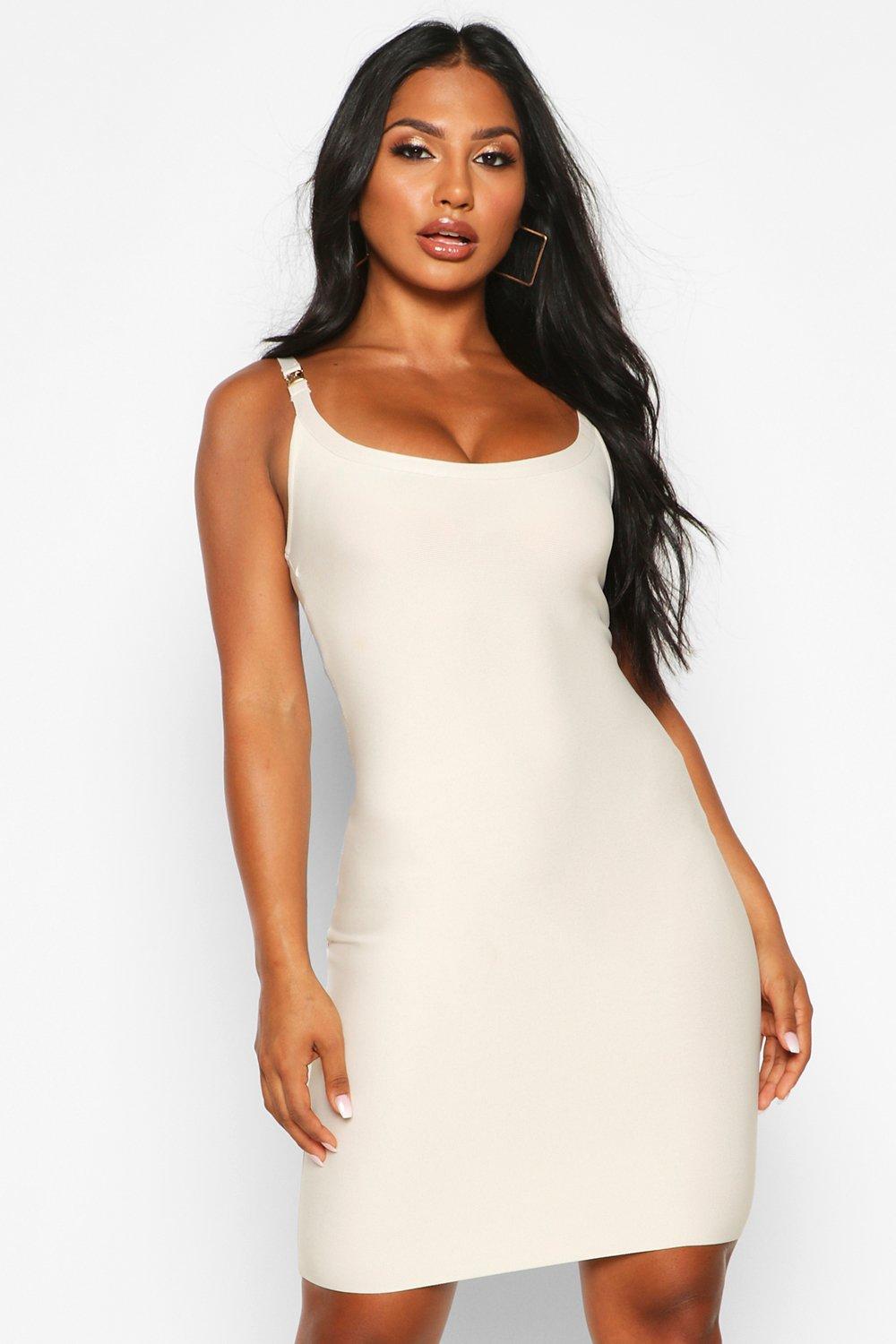 buckle bandage dress