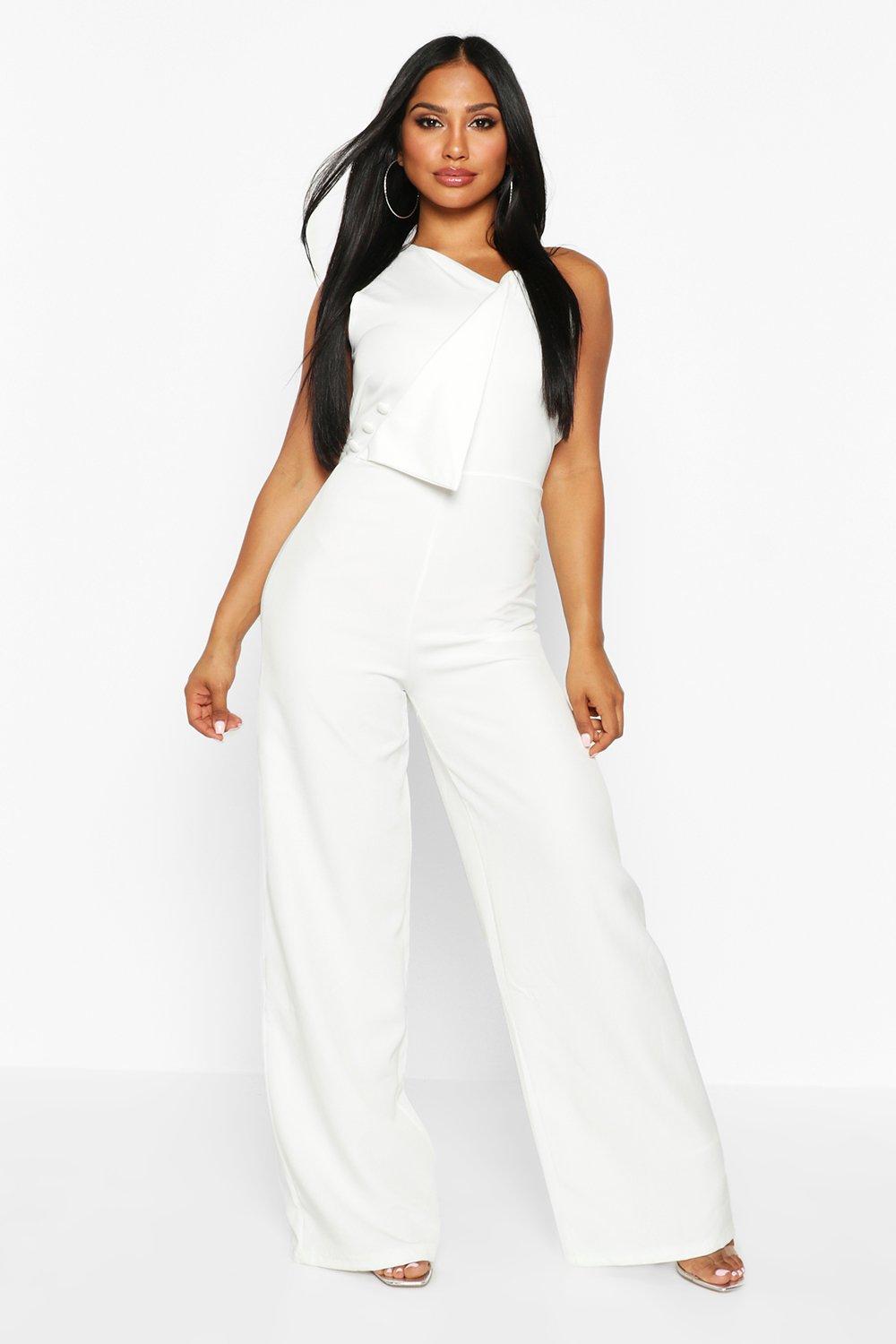 ivory wide leg jumpsuit