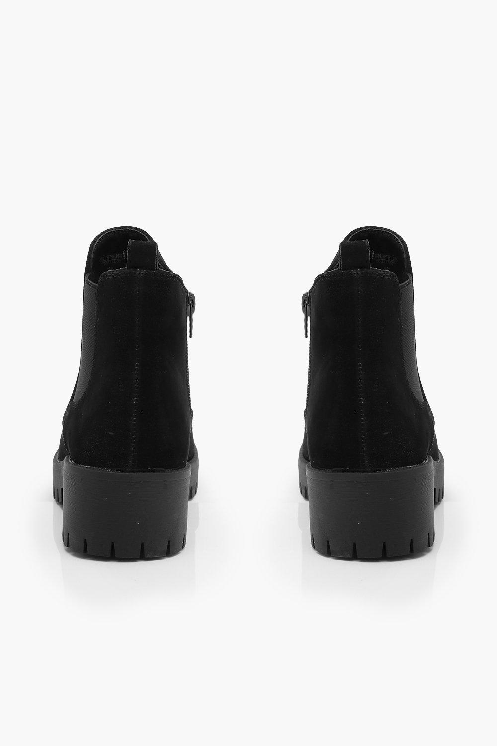 

Ботинки челси на наборном каблуке с массивной подошвой, Black