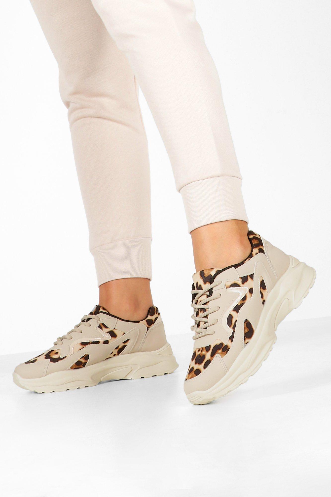 leopard print chunky trainers