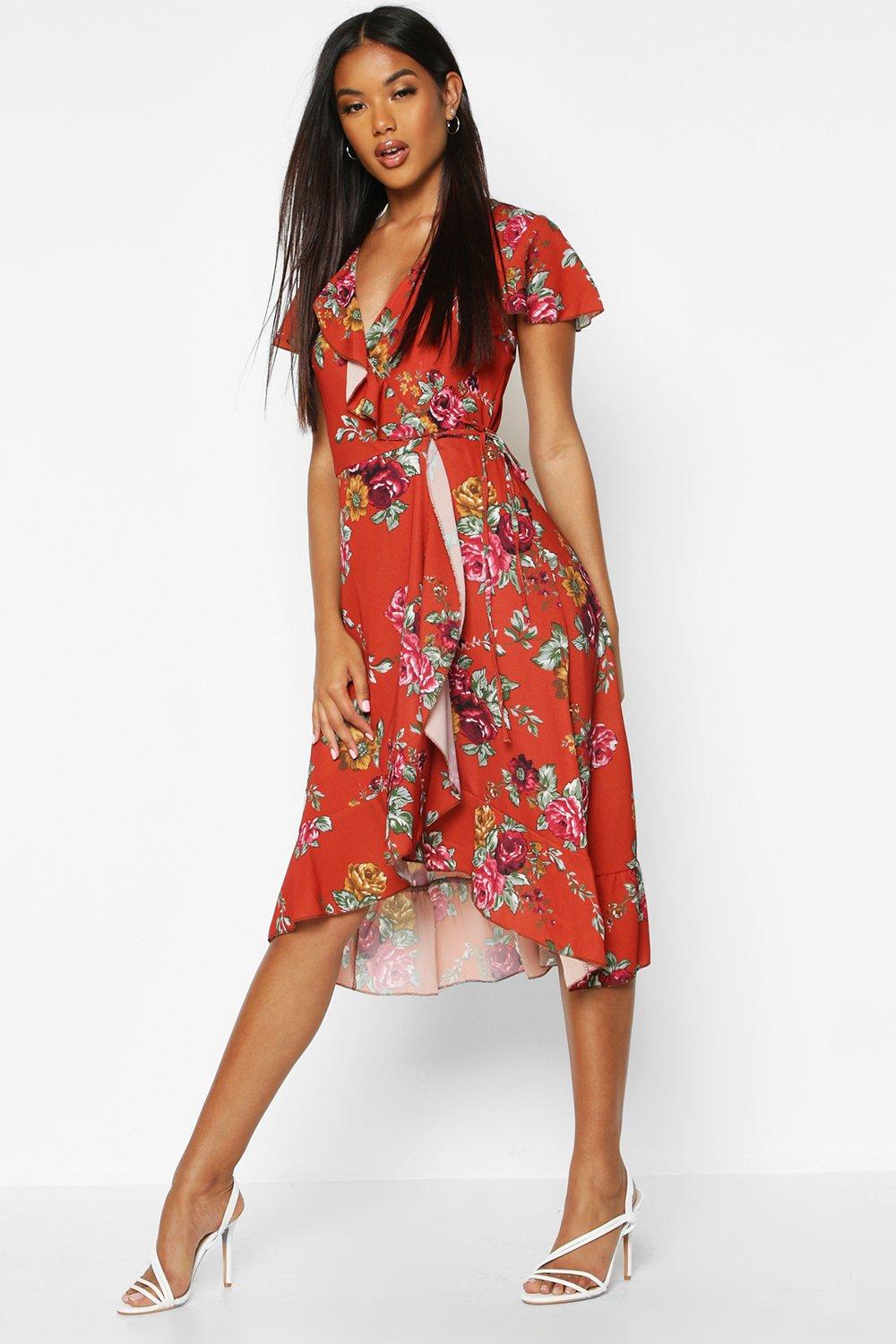 womens midi tea dress