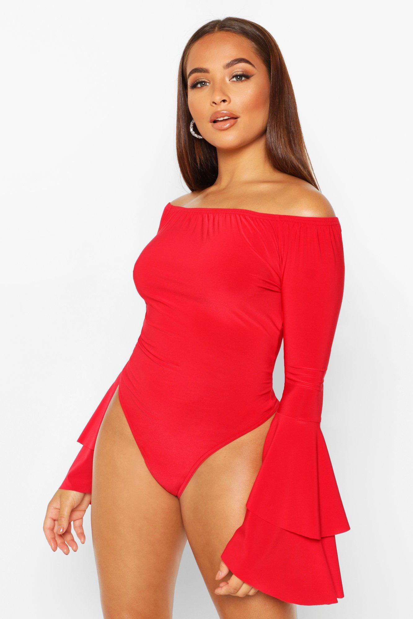 ruffle sleeve bodysuit