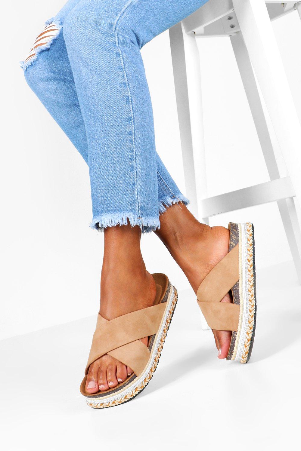 sliders with heel strap