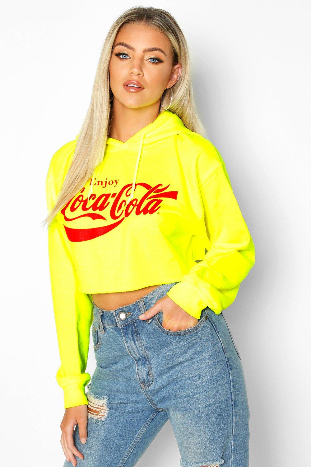 neon yellow crop hoodie