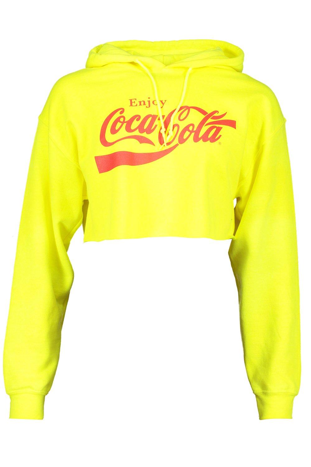 coca cola yellow hoodie