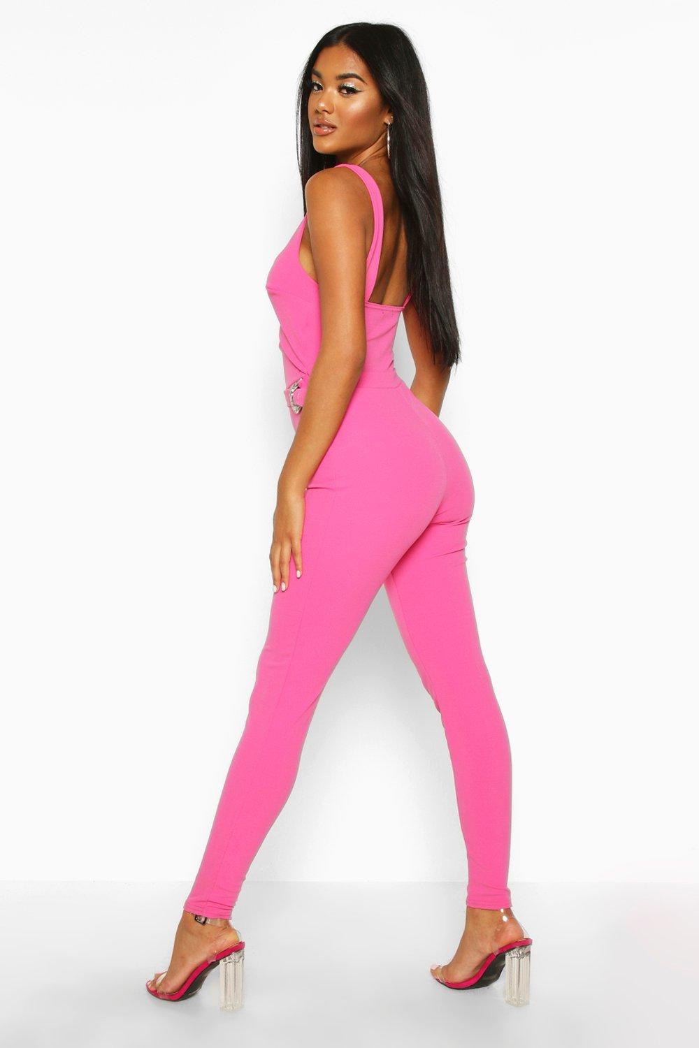 cut out buckle jumpsuit