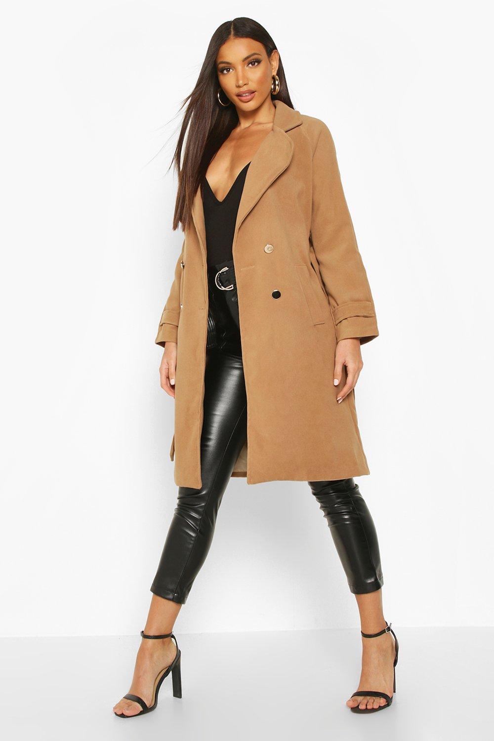 boohoo camel coat