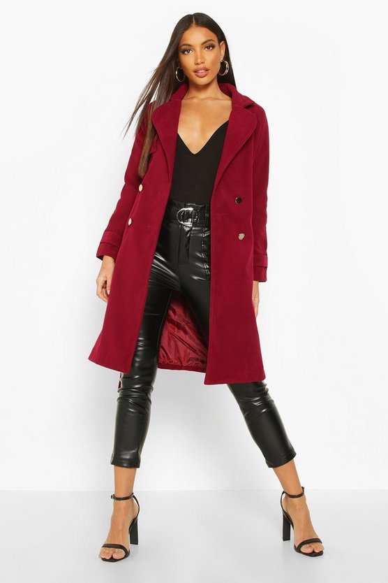 Belted Military Double Breasted Trench Coat | Boohoo