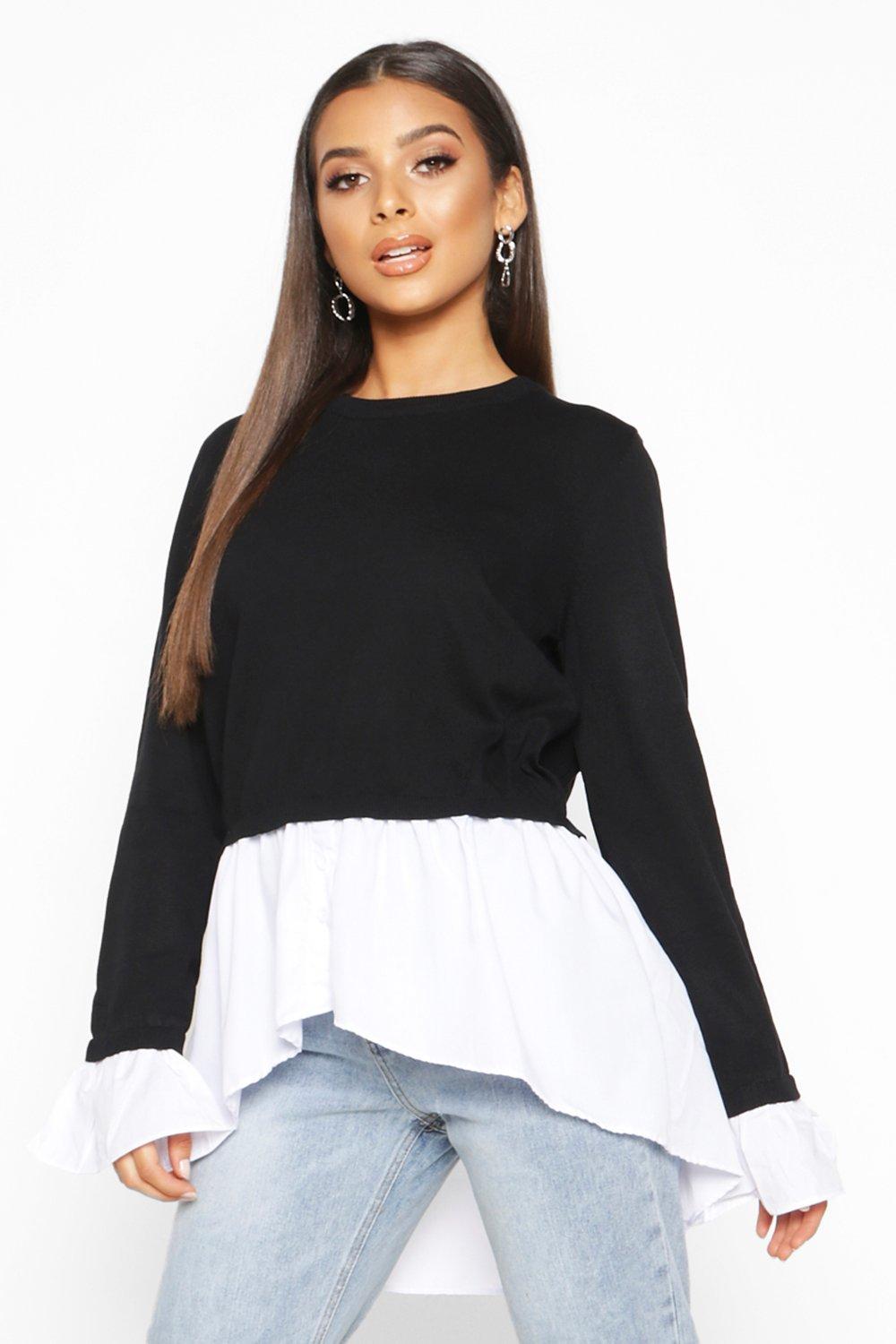 black shirt jumper womens