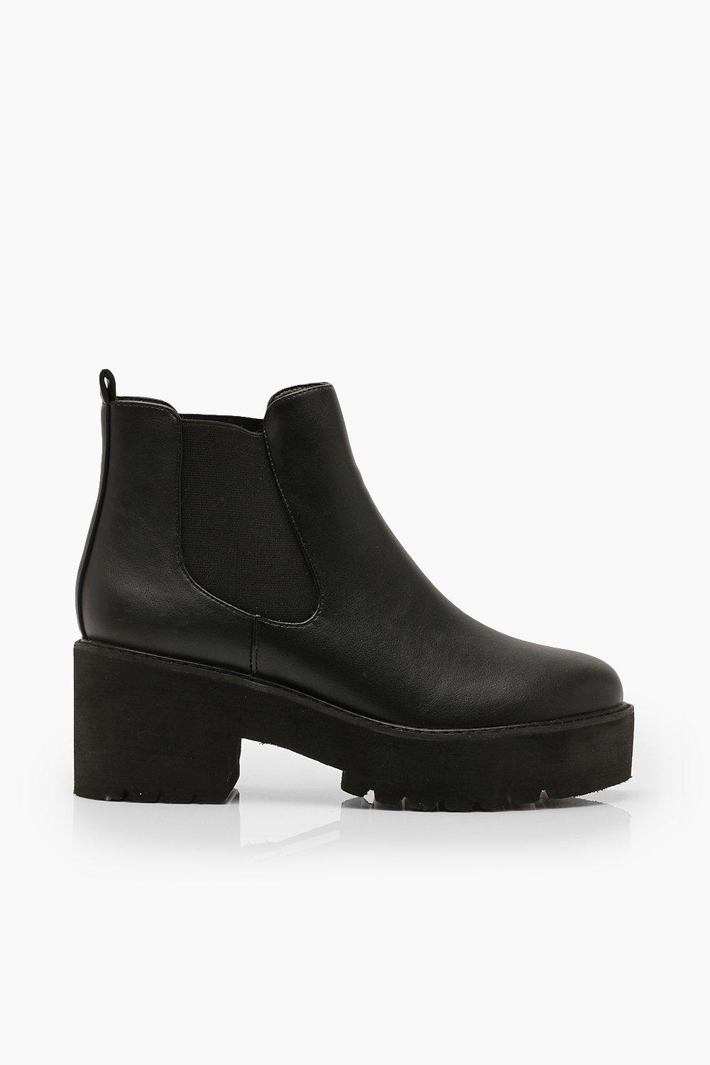 

Массивные ботинки челси на платформе, Black
