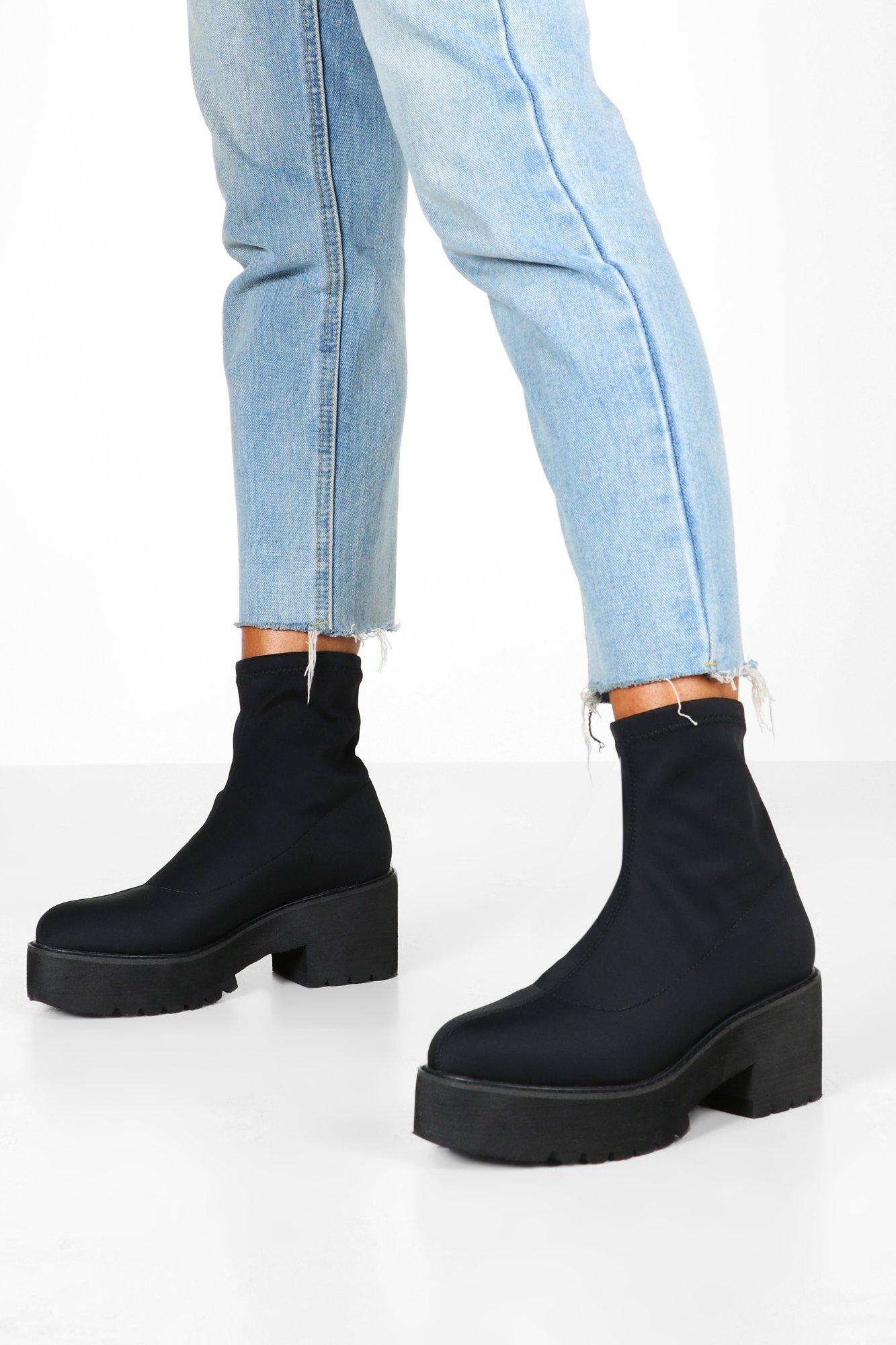 sock boots chunky