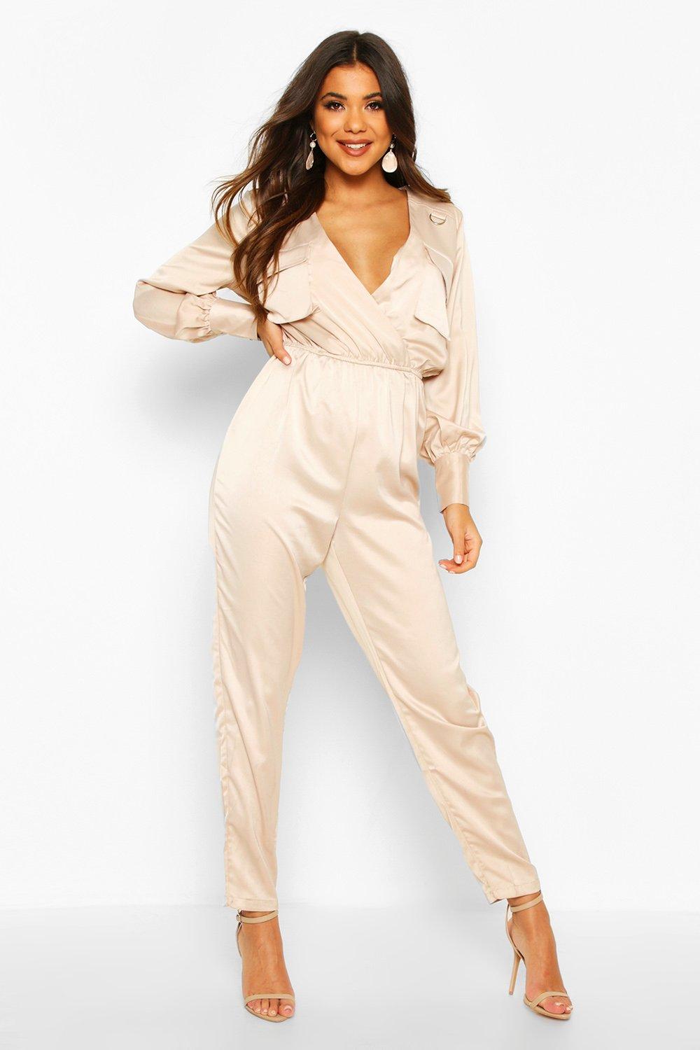 satin boiler suit