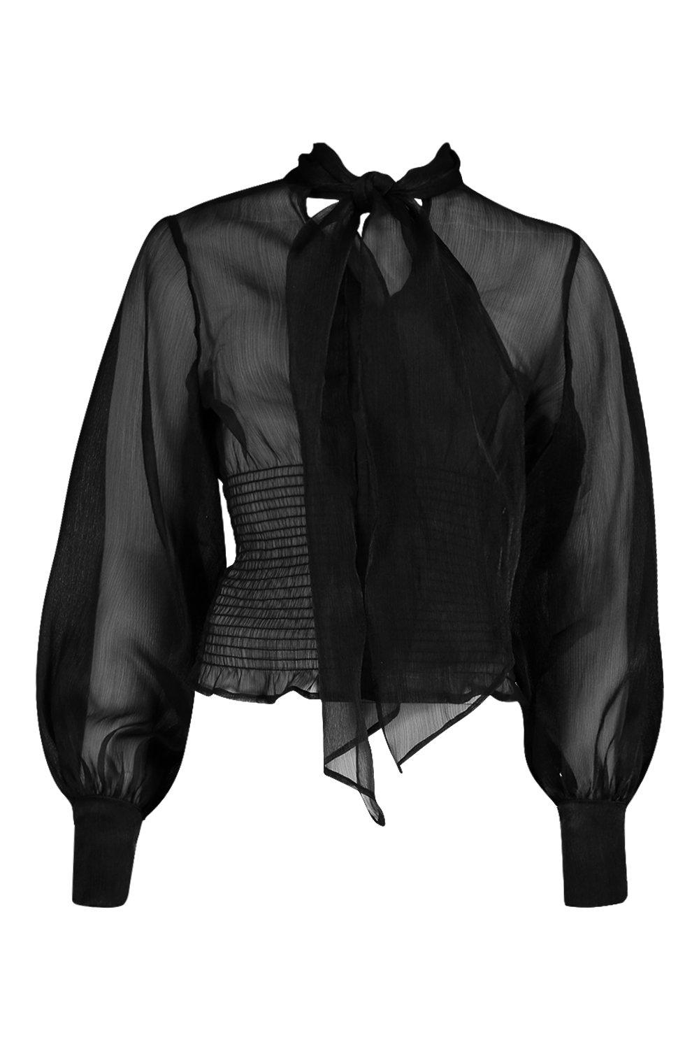 

Блузка из органзы, Black