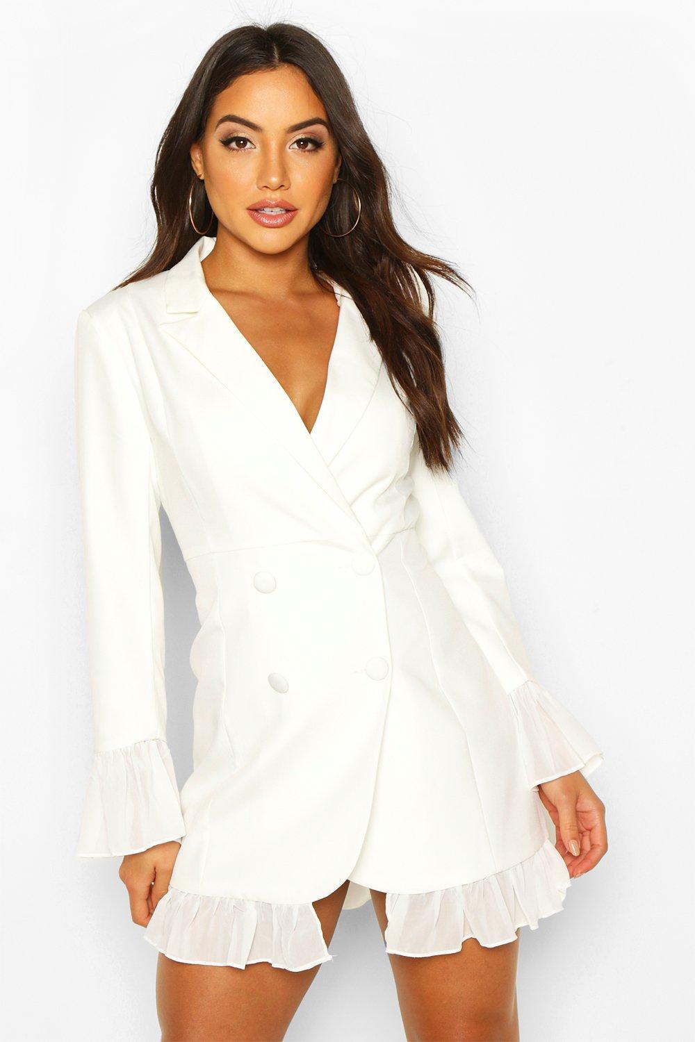 ivory blazer dress