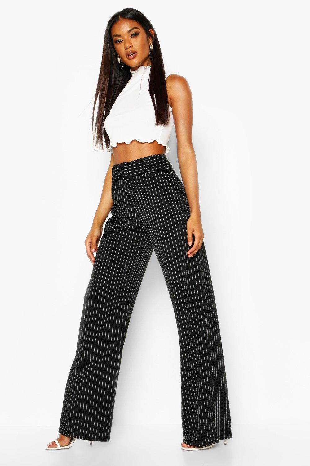 pinstripe palazzo pants