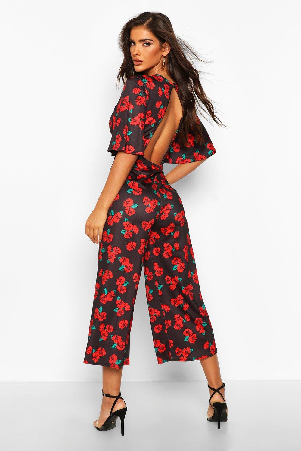 rose print jumpsuit