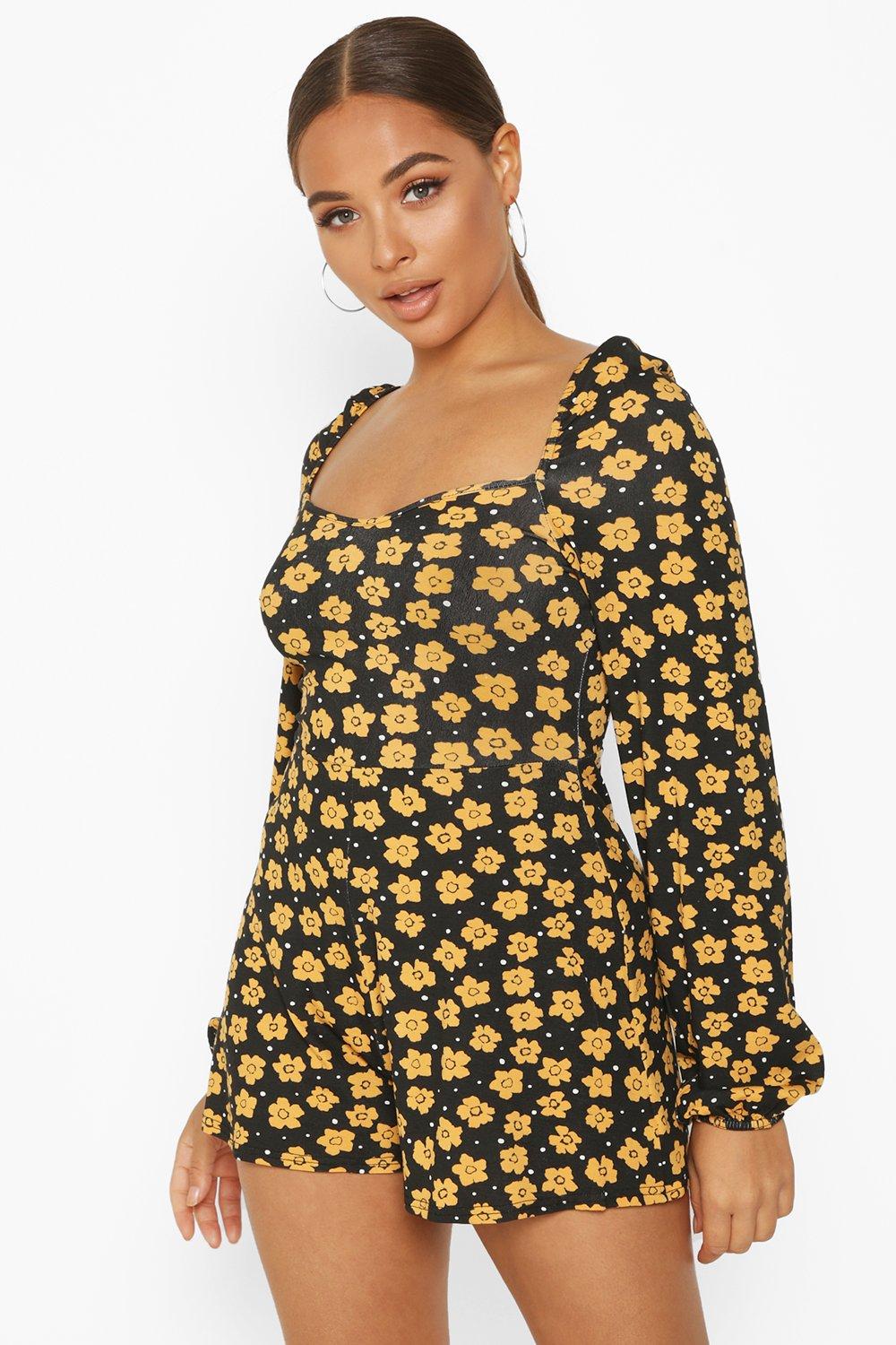 balloon sleeve playsuit