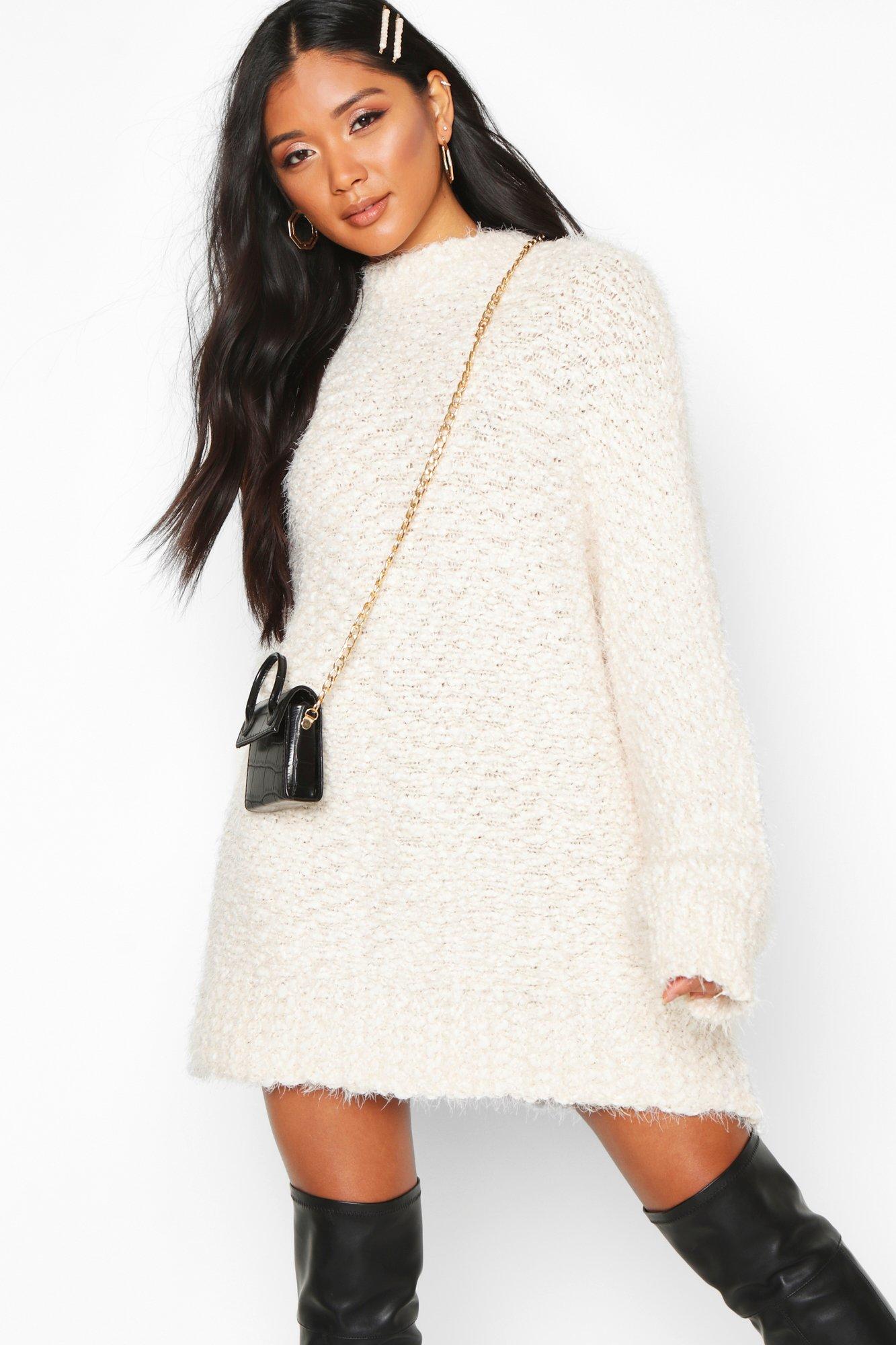 cream knit dress