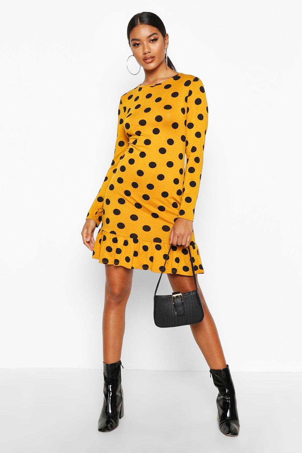 frill hem shift dress
