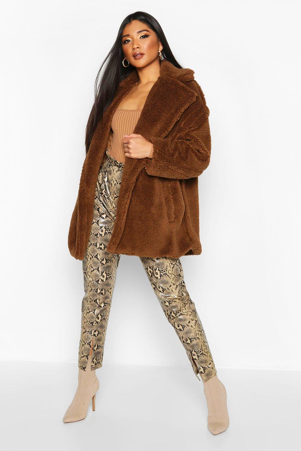 

Куртка оверсайз из плюша, Camel