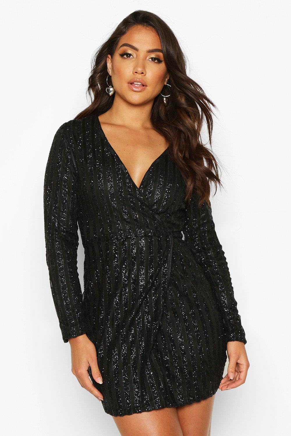 sparkle wrap dress