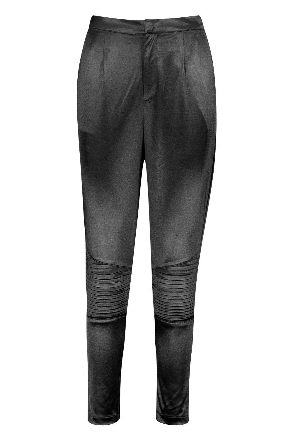 

Брюки со вставками из эластичного атласа, Black