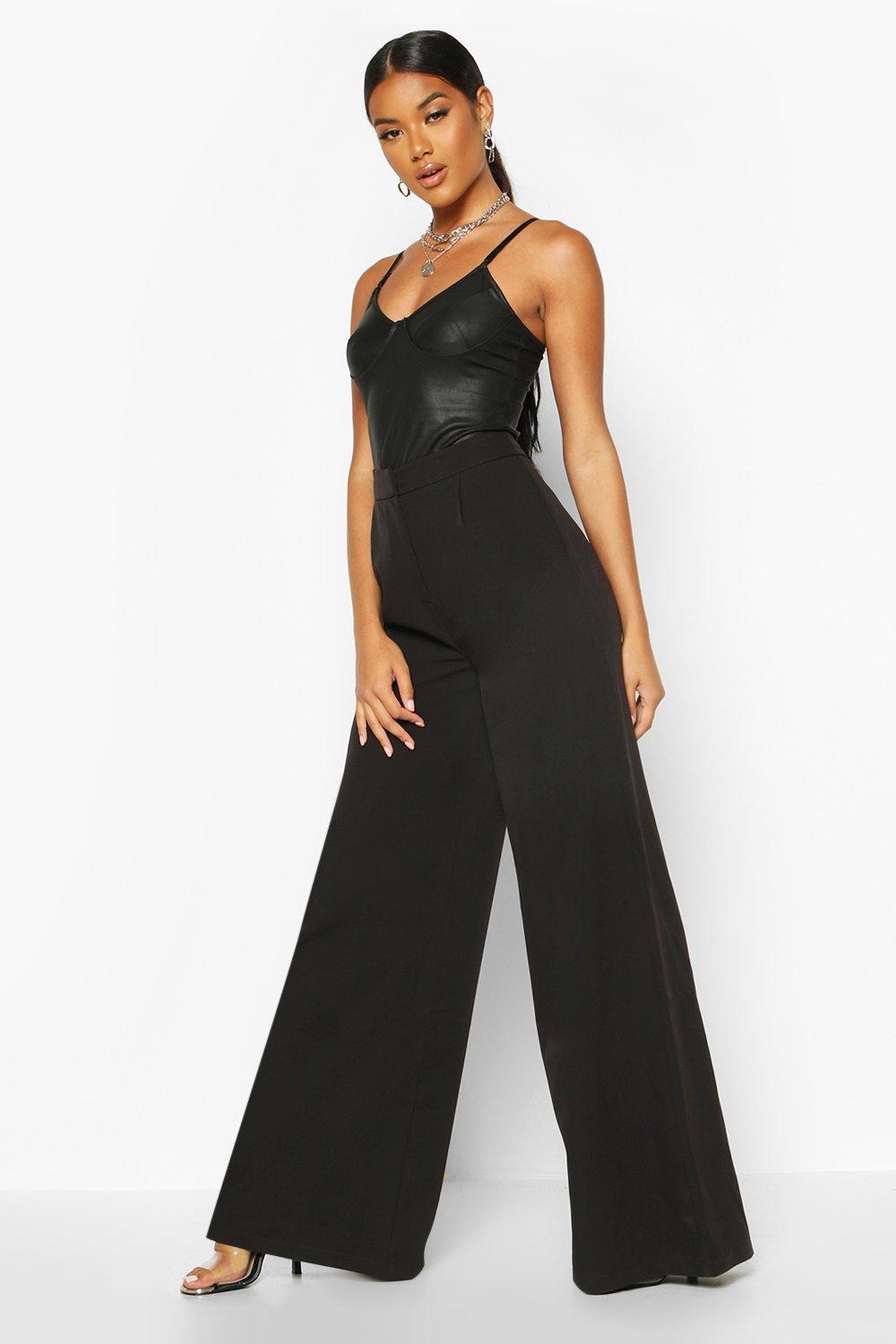 

Широкие брюки из ткани, Black