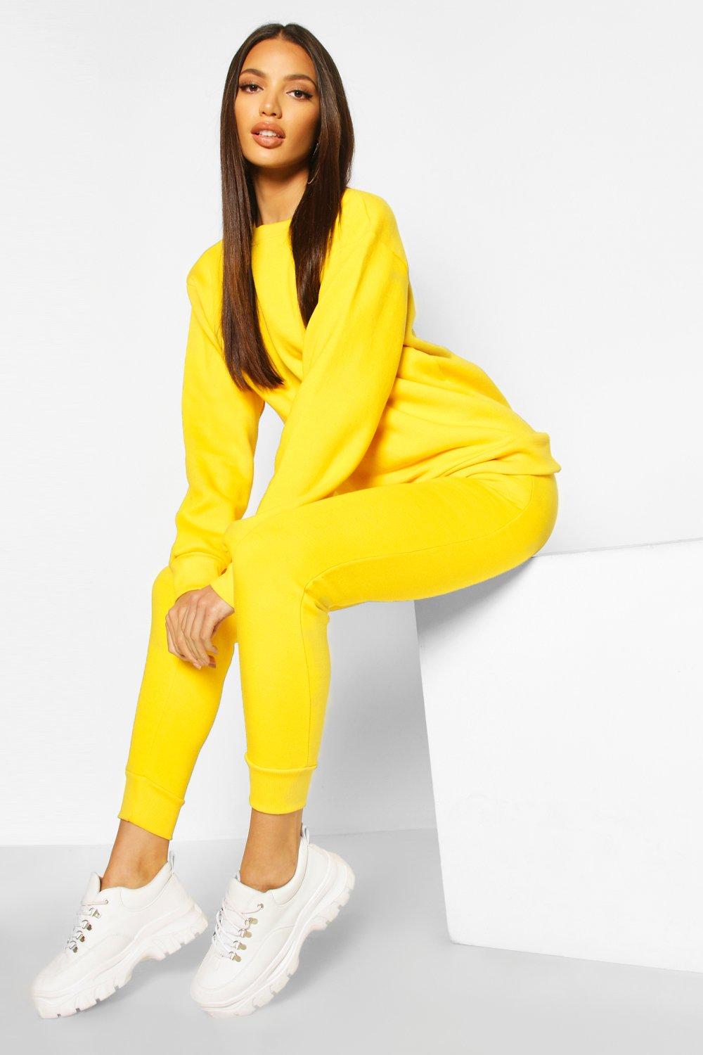 yellow tracksuit bottoms womens