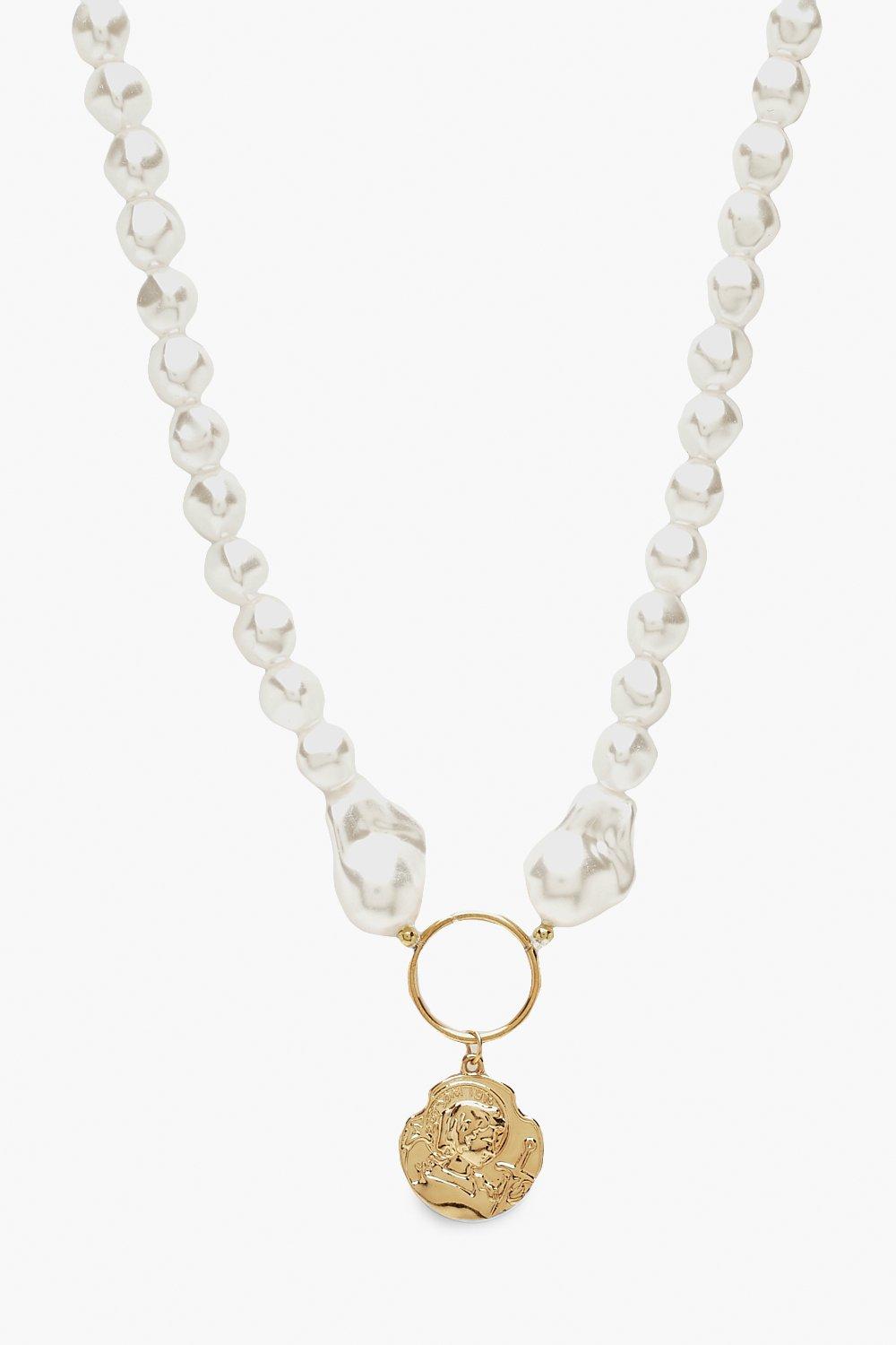 

Массивное колье с монетами и жемчугом, Gold