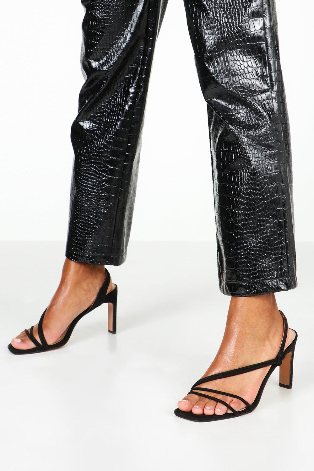 short heel strappy sandals