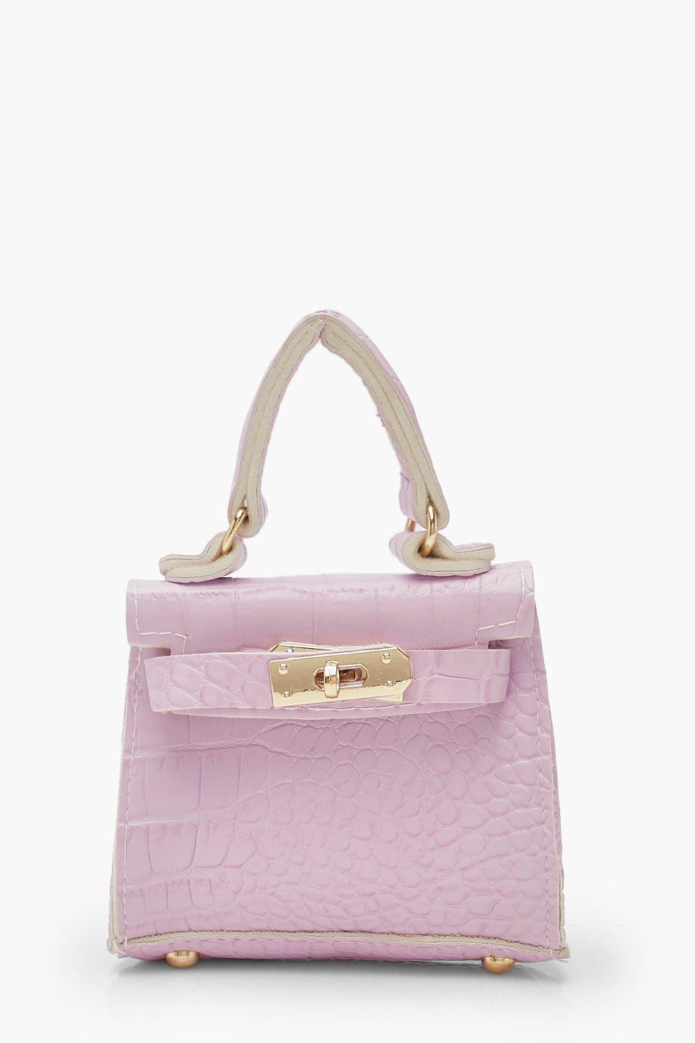 lilac croc bag