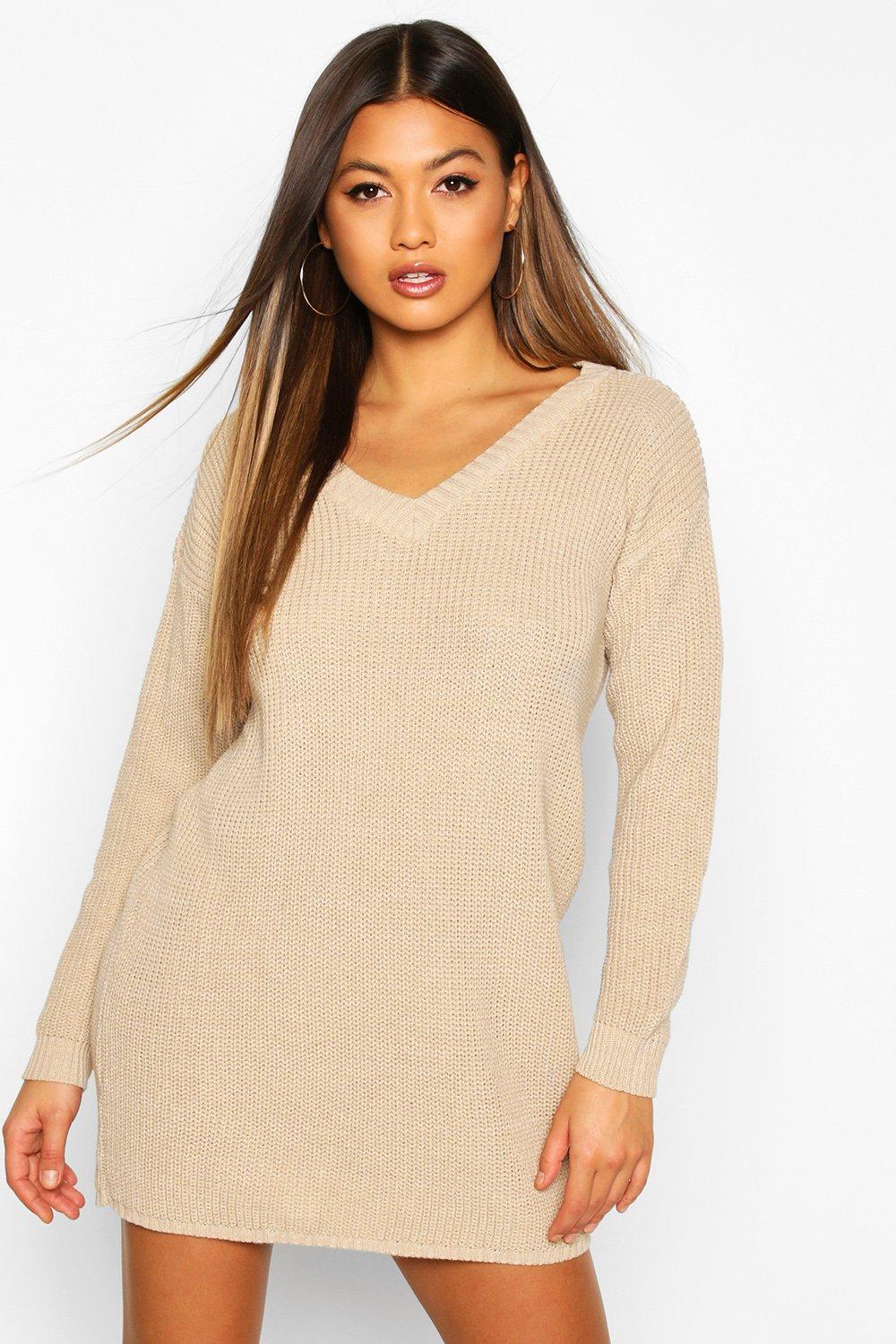 womens khaki jumper dress