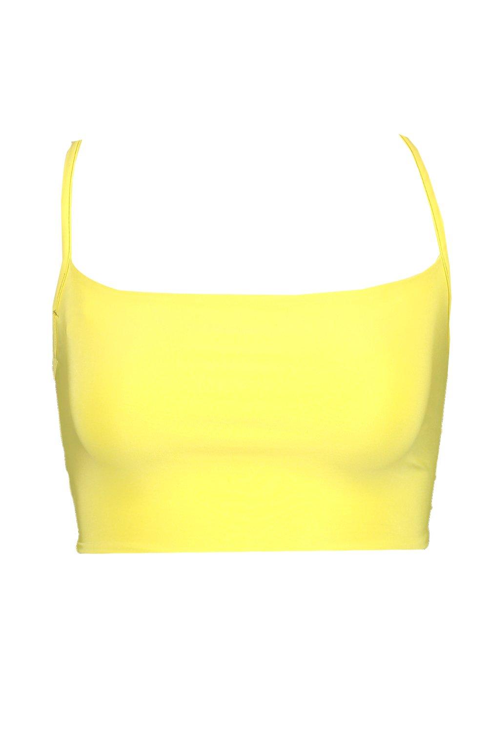 

Бралет с бретельками на спине с квадратным вырезом, Chartreuse