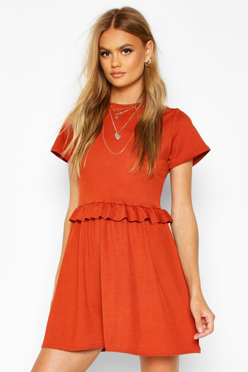 smock dress red