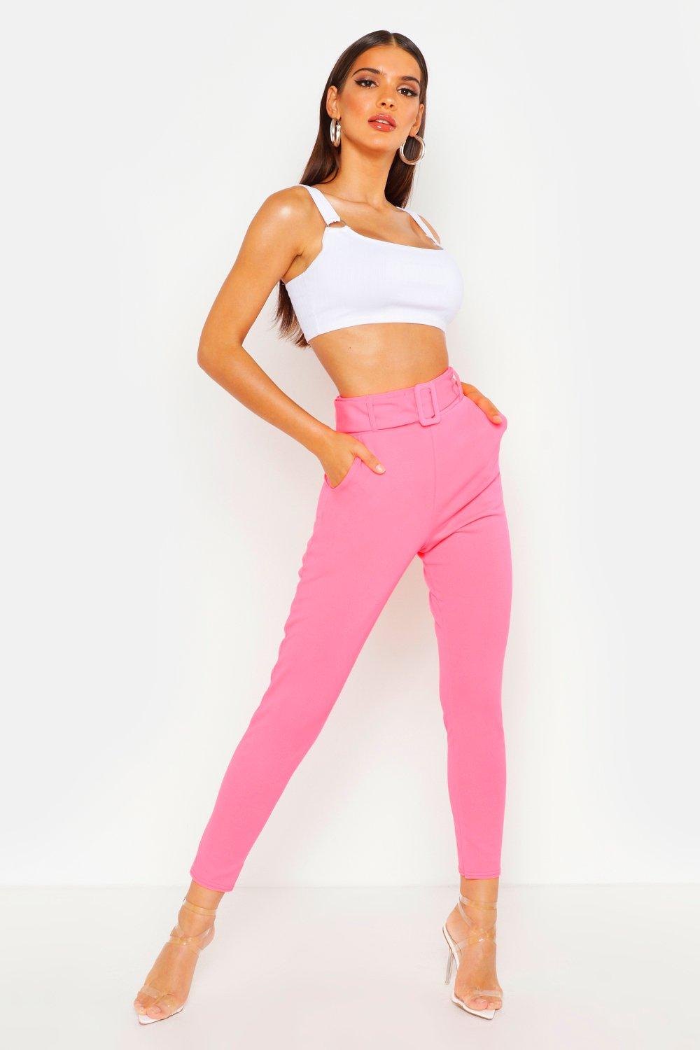 skinny pink trousers